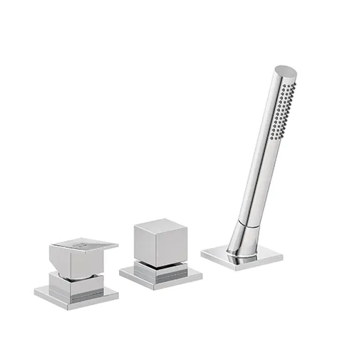 Kludi-DECUS Wannenfüll- und Brause-Einhandmischer, chrom, 3-Loch entfernte Befestigung, DN 15, herausziehbare Brause, automatische Umstellung, geschlossener Metallhebel, Keramik-Kartusche mit Heißwasserbegrenzung Kludi-DECUS Wannenfüll- und Brause-Einhandmischer, chrom, 3-Loch entfernte Befestigung, DN 15, herausziehbare Brause, automatische Umstellung, geschlossener Metallhebel, Keramik-Kartusche mit Heißwasserbegrenzung
