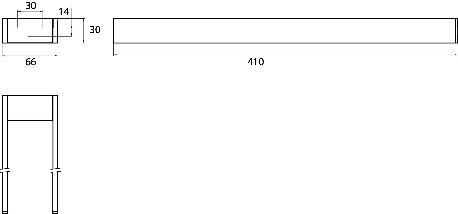 emco liaison Handtuchhalter starr2-armig, 410 mm, chrom emco liaison Handtuchhalter starr2-armig, 410 mm, chrom