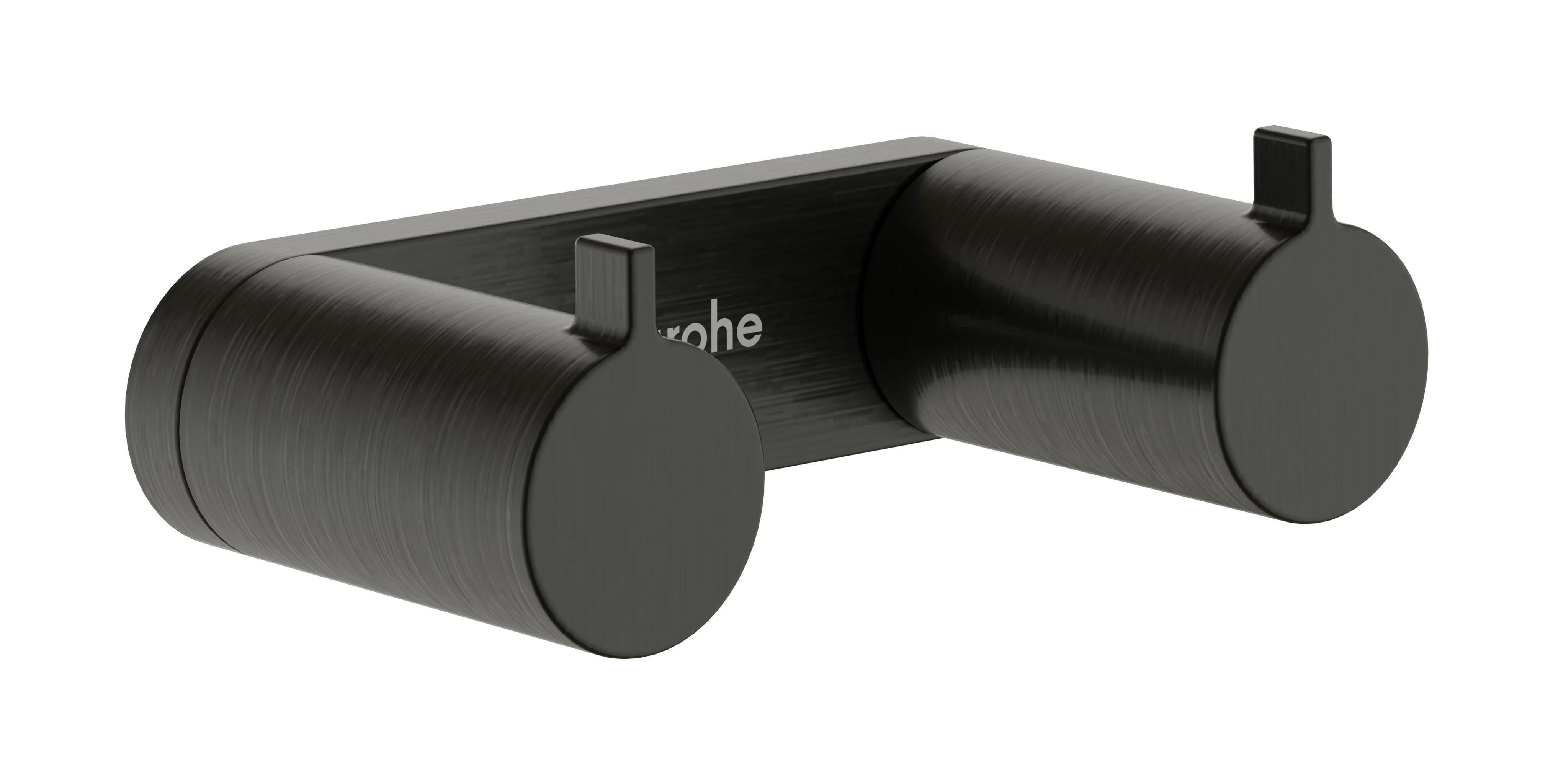 Hansgrohe AddStoris S Doppelhaken Brushed Black Chrome Wandmontage Metall verdeckte Befestigung Bohrabstand 50 mm Durchmesser Bohrloch 6 mm Hansgrohe AddStoris S Doppelhaken Brushed Black Chrome Wandmontage Metall verdeckte Befestigung Bohrabstand 50 mm Durchmesser Bohrloch 6 mm