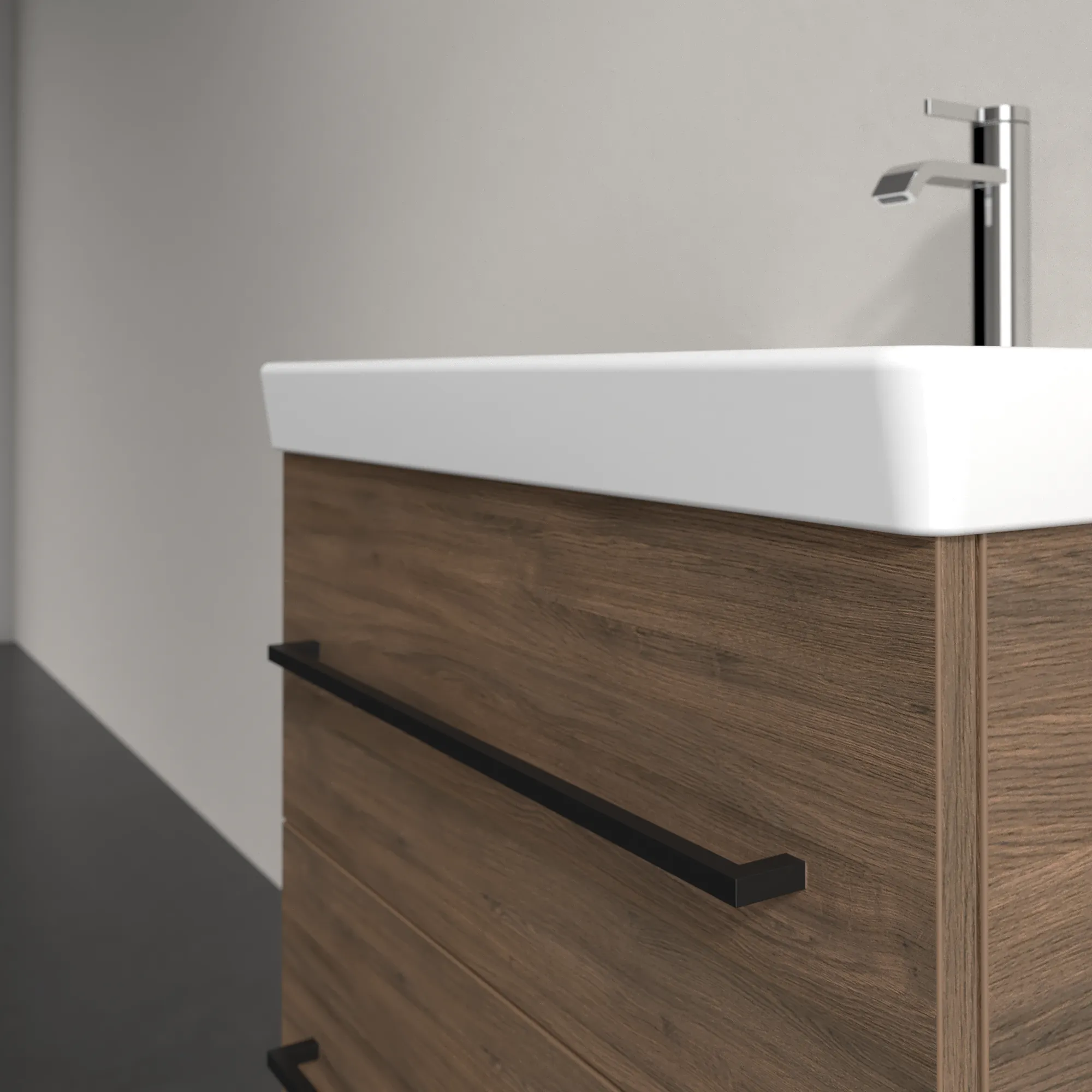Villeroy & Boch Waschbeckenunterschrank Avento, Arizona Oak, 576x514x450 mm, Eckig, 2 Auszüge, SoftClosing
