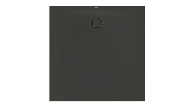 Bette quadrat Duschwanne „BetteFloor Side“ 1200 × 1200 mm mit BetteAntirutsch Pro, ohne Oberflächenveredelung, mit Minimum-Wannenträger, in Anthracite