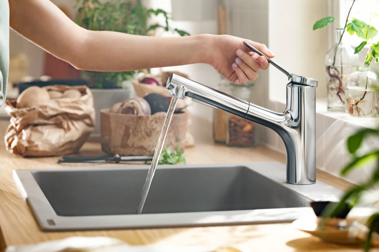 Hansgrohe Zesis M33 Einhebel-Küchenmischer 150 mit Ausziehbrause 2jet sBox lite Chrom