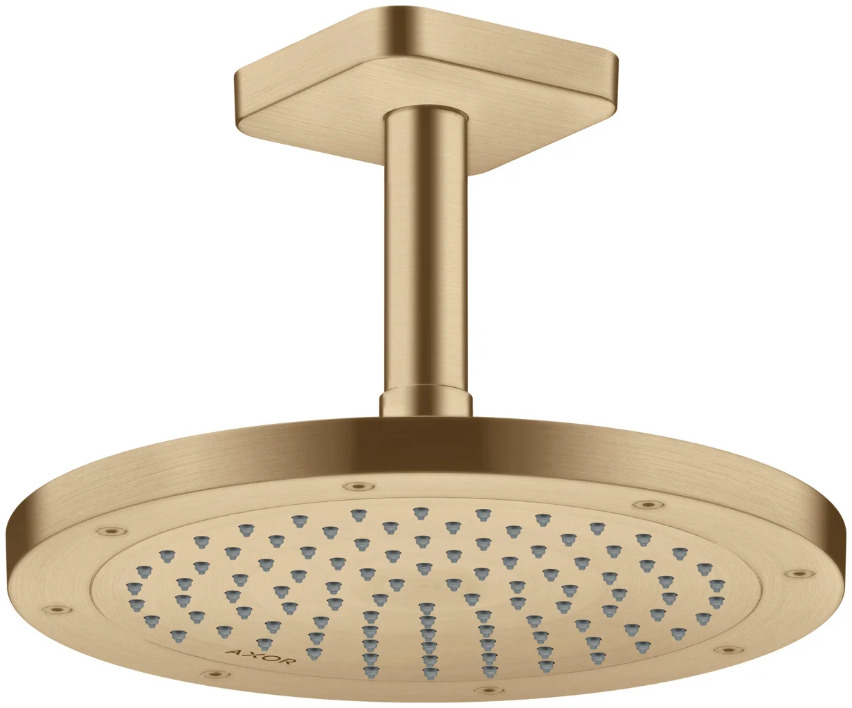 Hansgrohe AXOR ShowerSolutions Kopfbrause 245 1jet Brushed Bronze, 245 mm, verstellbarer Winkel, abnehmbar zur Reinigung, G 1/2 Anschluss