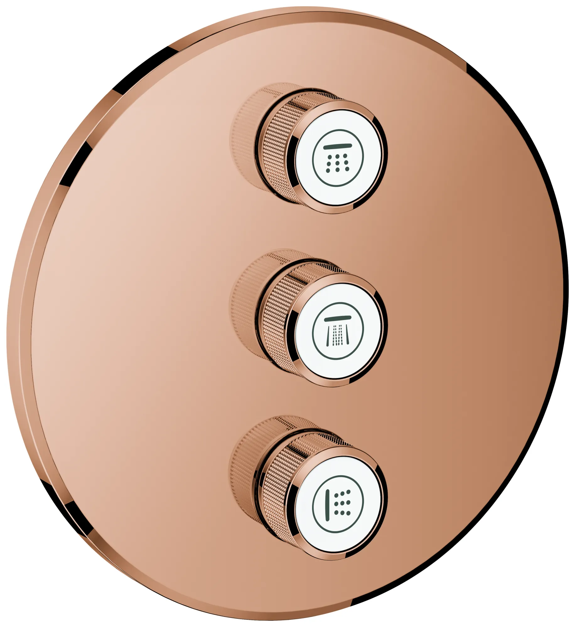 3-fach Unterputzventil Grohtherm SmartControl 29122, Fertigmontageset für Rapido SmartBox, Wandrosette rund, chrom 3-fach Unterputzventil Grohtherm SmartControl 29122, Fertigmontageset für Rapido SmartBox, Wandrosette rund, chrom
