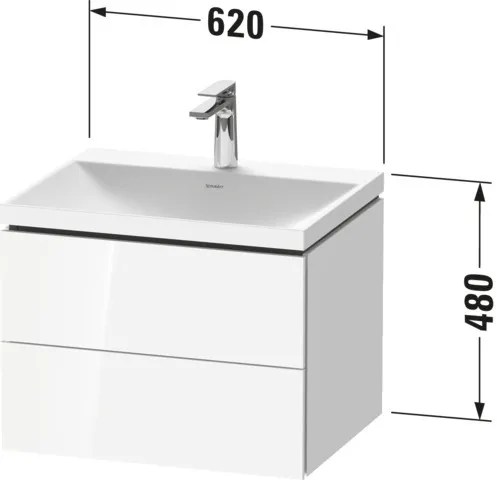 Duravit Möbelset c-shaped Set wandhängend wandhängend „L-Cube“ 60 × 48 × 48 cm Weiß Supermatt Duravit Möbelset c-shaped Set wandhängend wandhängend „L-Cube“ 60 × 48 × 48 cm Weiß Supermatt