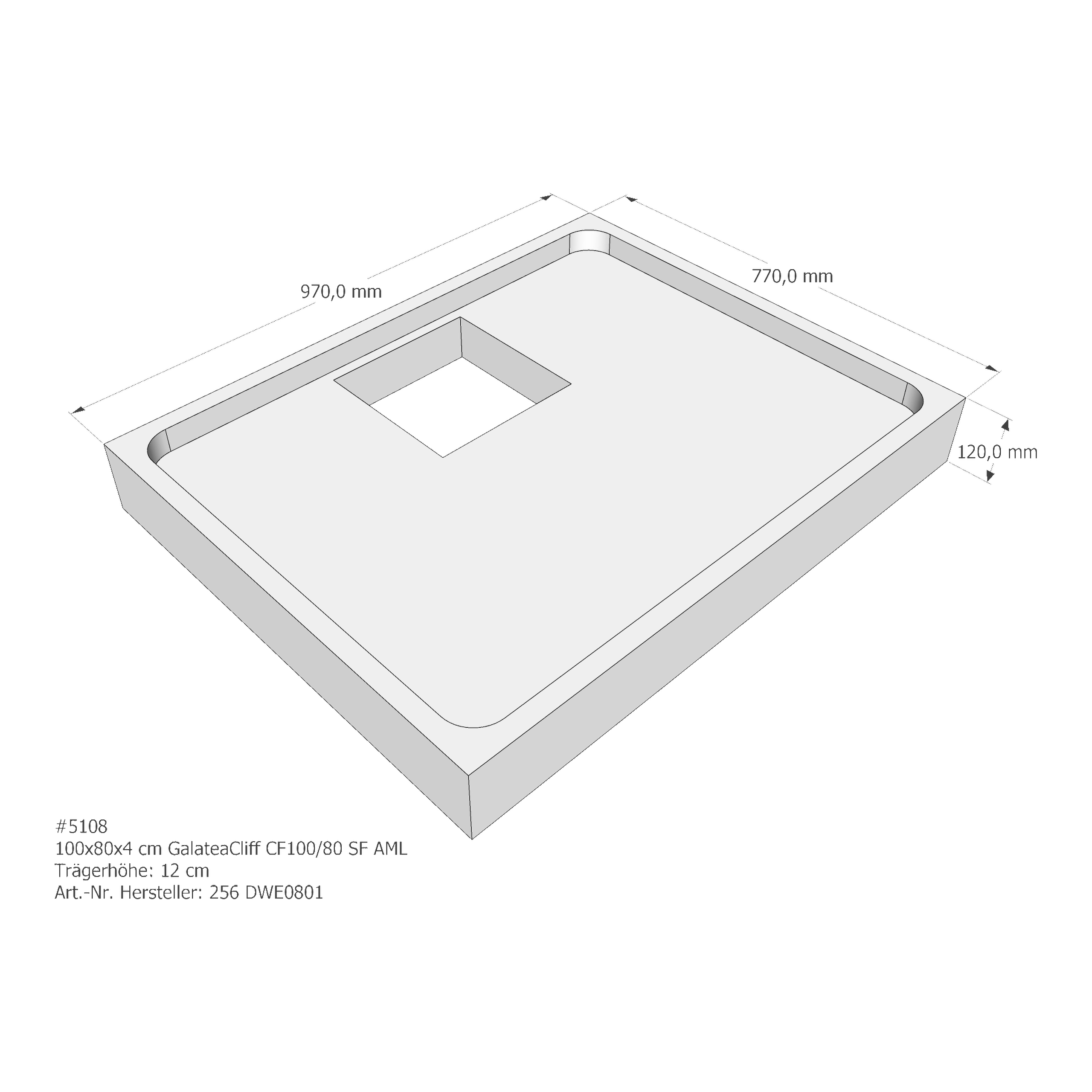 Duschwannenträger für Galatea ~Cliff CF 100/80 SF 100 × 80 × 4 cm Duschwannenträger für Galatea ~Cliff CF 100/80 SF 100 × 80 × 4 cm
