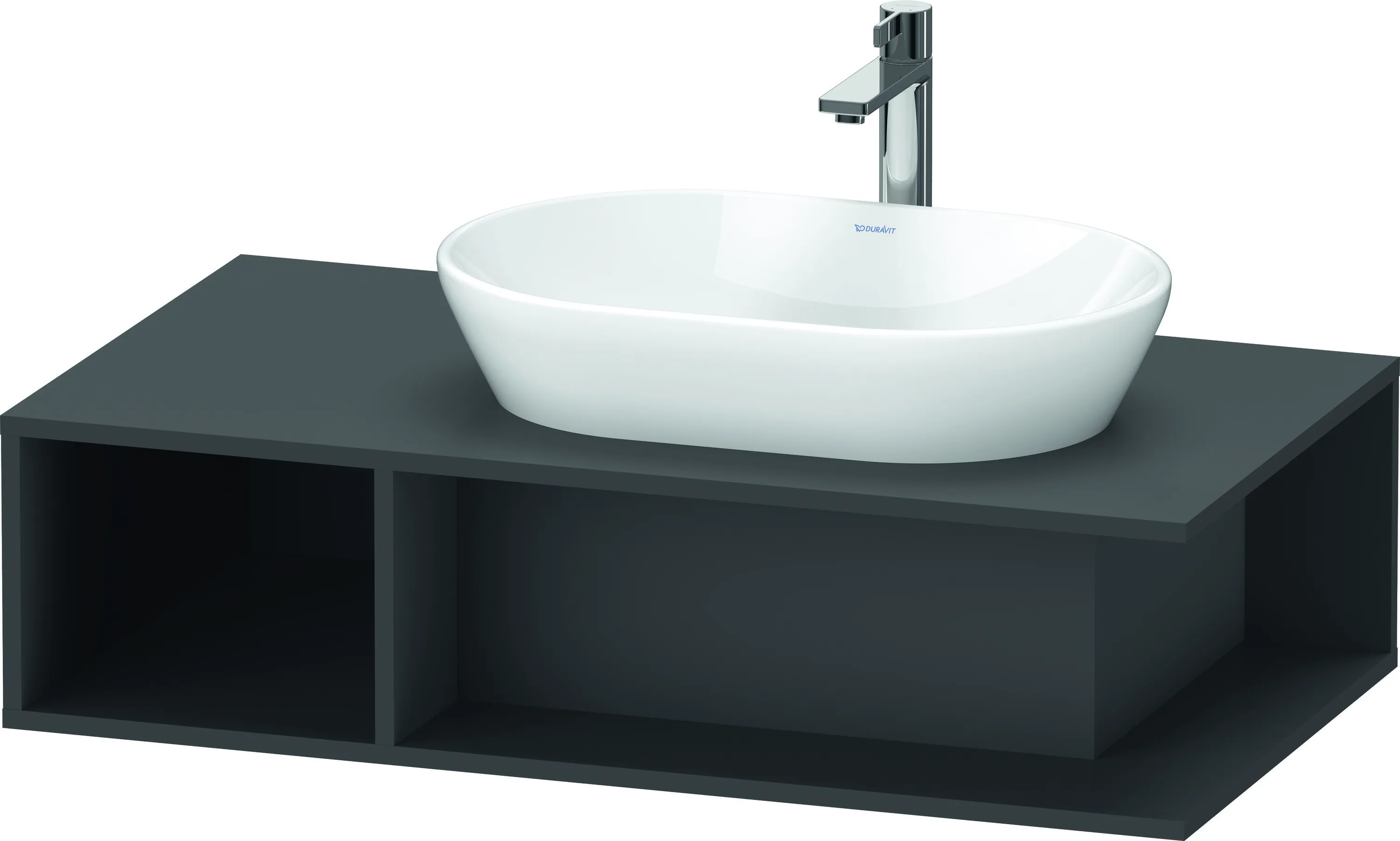 Duravit Waschtischunterschrank wandhängend „D-Neo“ 100 × 26 × 55 cm Graphit Matt