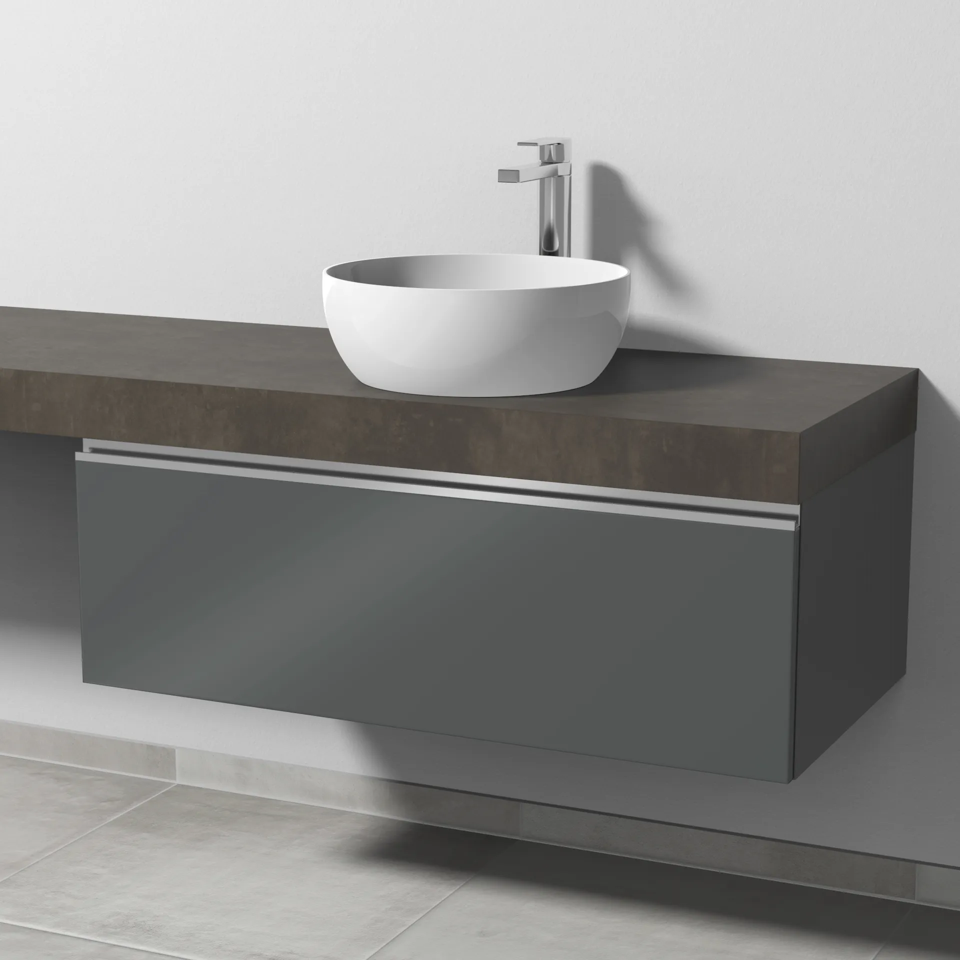 Sanipa Waschtischunterschrank „2morrow“ 1000 × 340 × 520 mm in Anthrazit (glanz) Sanipa Waschtischunterschrank „2morrow“ 1000 × 340 × 520 mm in Anthrazit (glanz)