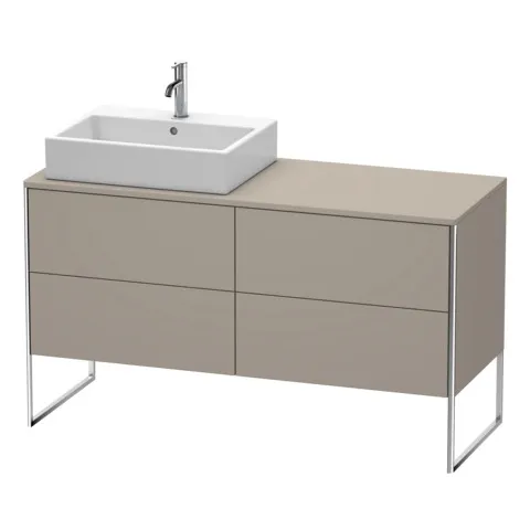 Duravit Waschtischunterschrank bodenstehend „XSquare“ 140 × 77,8 × 54,8 cm Basalt Matt Duravit Waschtischunterschrank bodenstehend „XSquare“ 140 × 77,8 × 54,8 cm Basalt Matt