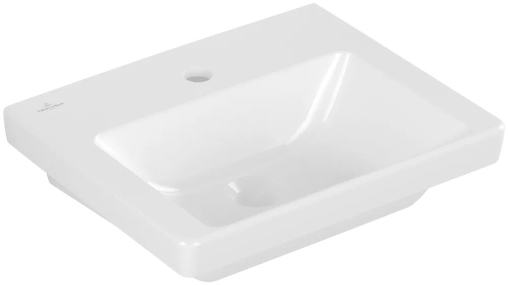 Villeroy & Boch Subway 3.0 Handwaschbecken 4370FL, 450 x 370 mm, Rechteck, 1HL, o. ÜL, Weiß Alpin Villeroy & Boch Subway 3.0 Handwaschbecken 4370FL, 450 x 370 mm, Rechteck, 1HL, o. ÜL, Weiß Alpin
