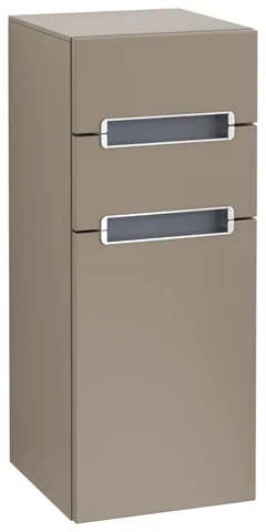 Villeroy & Boch Seitenschrank „Subway 2.0“ 35,6 × 85,7 × 37 × 37 cm Truffle Grey, Anschlag links, ohne Beleuchtung