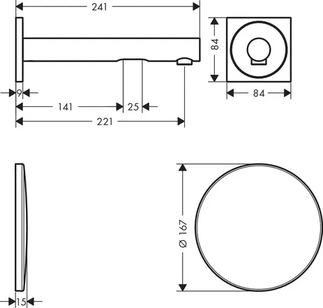 Waschtischmischer Unterputz Axor Uno Elektronik langer Auslauf chrom Waschtischmischer Unterputz Axor Uno Elektronik langer Auslauf chrom