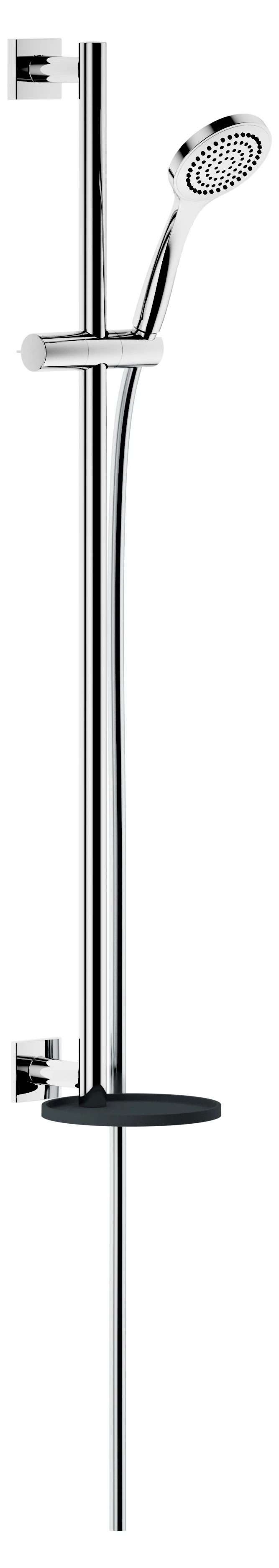 IXMO 59587010912 Brause-Set eckig mit Ablage schwarzgrau 855 mm verchromt IXMO 59587010912 Brause-Set eckig mit Ablage schwarzgrau 855 mm verchromt