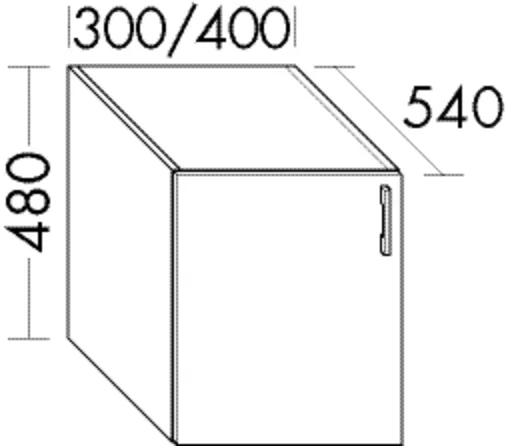 burgbad Hochschrank „Sys30“ 340 × 480 × 580 mm in Weiß Matt