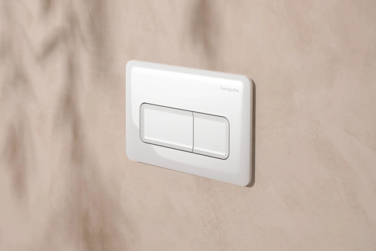 Hansgrohe iFrame Original Q Betätigungsplatte, weiß, für 2-Mengen-Spülsysteme, mechanisch, Wandmontage Hansgrohe iFrame Original Q Betätigungsplatte, weiß, für 2-Mengen-Spülsysteme, mechanisch, Wandmontage