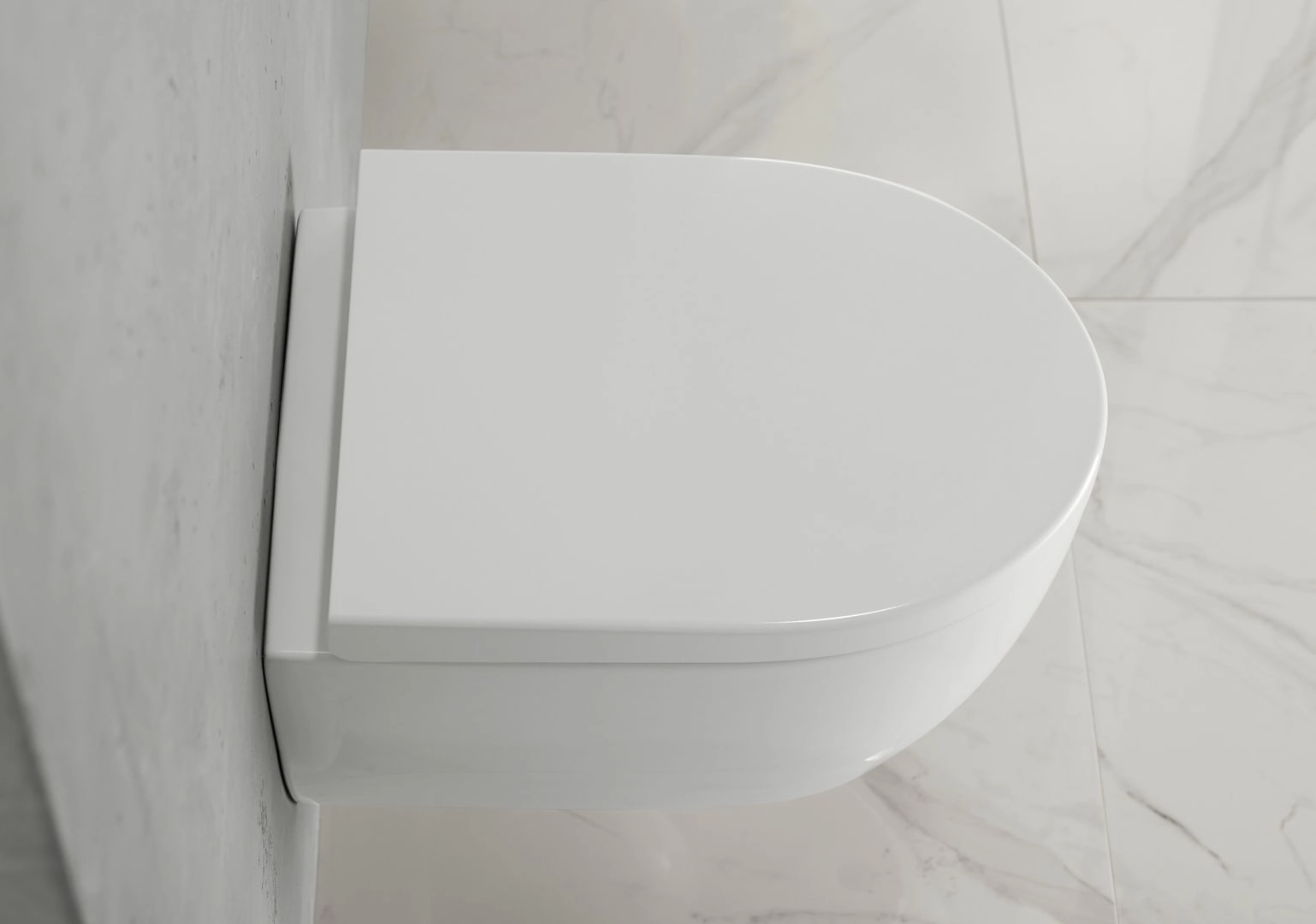 Wand-Tiefspül-WC Set mit WC-Sitz „iCon“ geschlossene Form 36 × 37,8 × 49 cm in weiß matt, ohne Spülrand, Soft Closing Wand-Tiefspül-WC Set mit WC-Sitz „iCon“ geschlossene Form 36 × 37,8 × 49 cm in weiß matt, ohne Spülrand, Soft Closing
