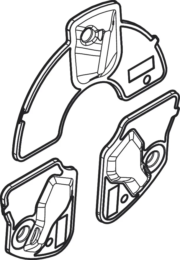 Dichtungsset für Rosette 3 Verbraucher Dichtungsset für Rosette 3 Verbraucher