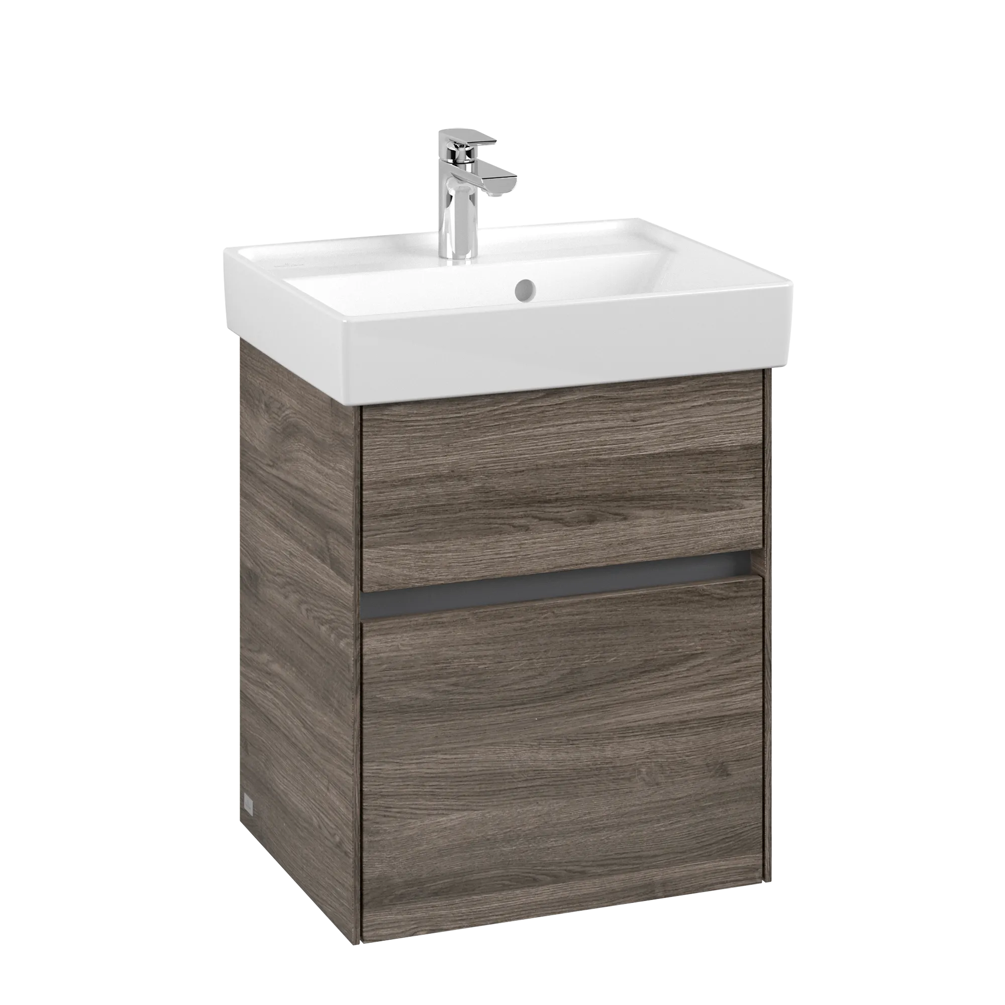 Villeroy & Boch Waschtischunterschrank „Collaro“ 460 × 546 × 374 mm Stone Oak, für Becken mittig, ohne Beleuchtung Villeroy & Boch Waschtischunterschrank „Collaro“ 460 × 546 × 374 mm Stone Oak, für Becken mittig, ohne Beleuchtung