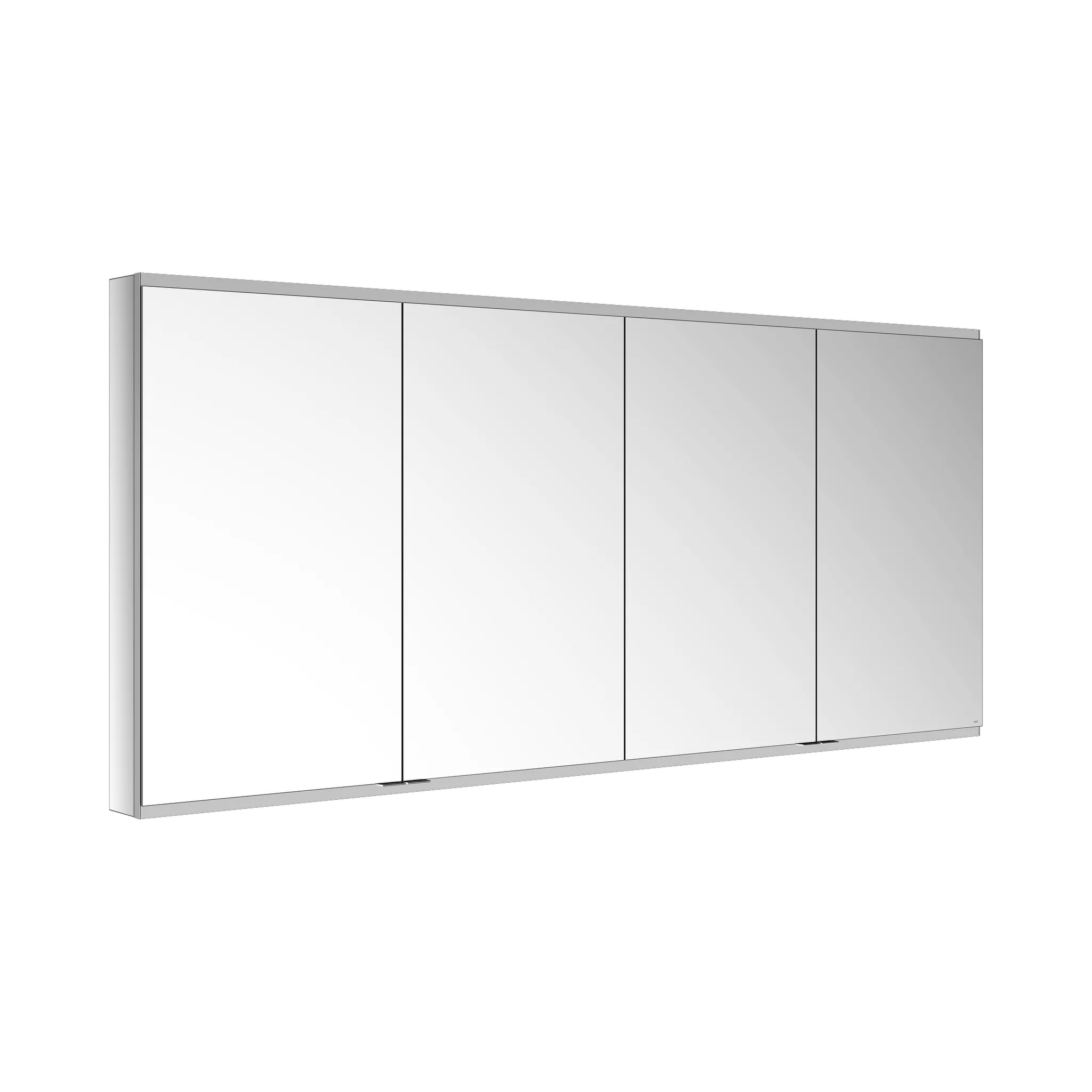 KEUCO Royal Modular 2.0 Spiegelschrank unbeleuchtet Wandvorbau, 2x4 höhenverstellbare Glasablagen, silber-eloxiert