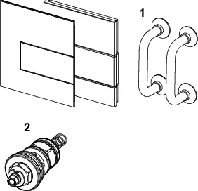 square Urinal-Betätigungsplatte m. Kart. Metall, weiß matt square Urinal-Betätigungsplatte m. Kart. Metall, weiß matt