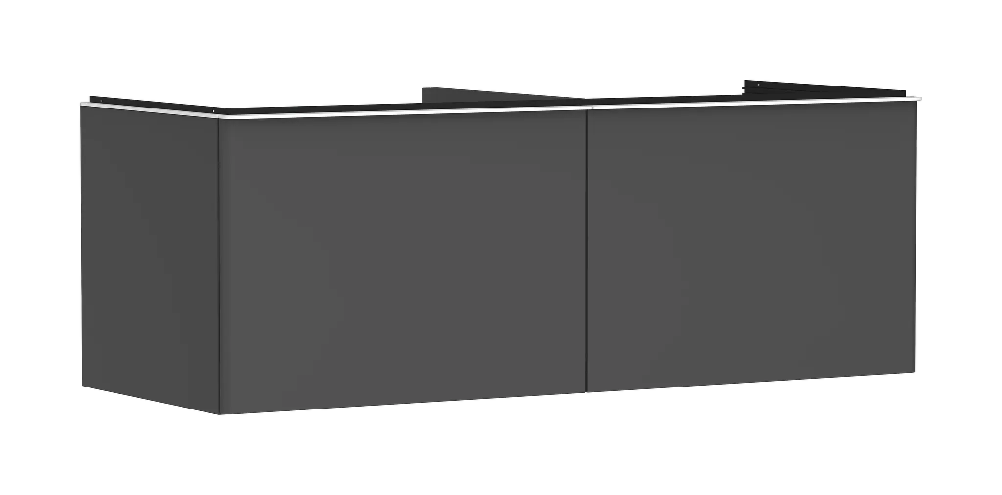 Hansgrohe Xelu Q Waschtischunterschrank Diamantgrau Matt 1360x550mm mit 2 Schubkästen