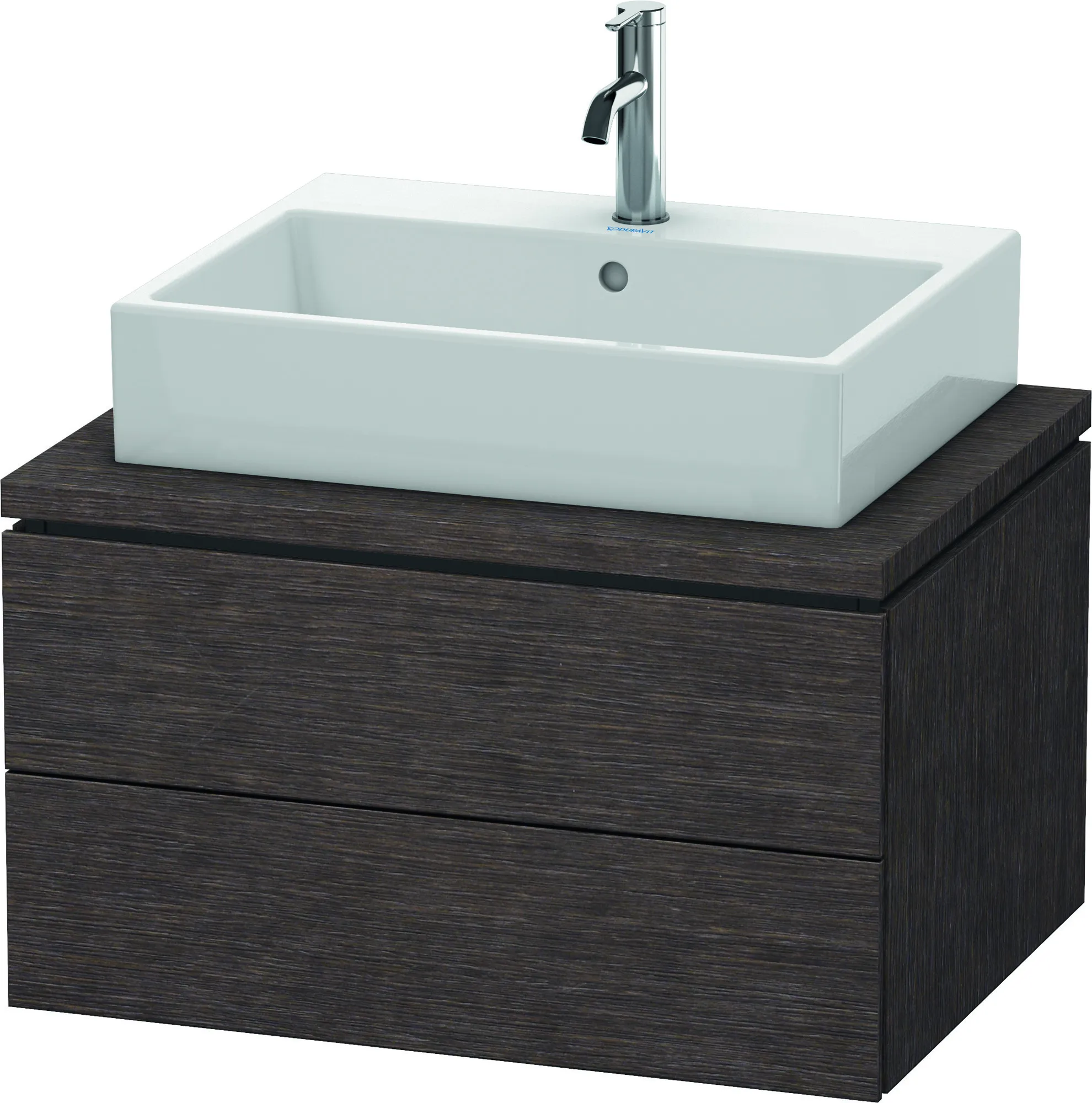 Duravit Waschtischunterschrank wandhängend „L-Cube“ 72 × 40 × 54,7 cm Eiche Dunkel gebürstet