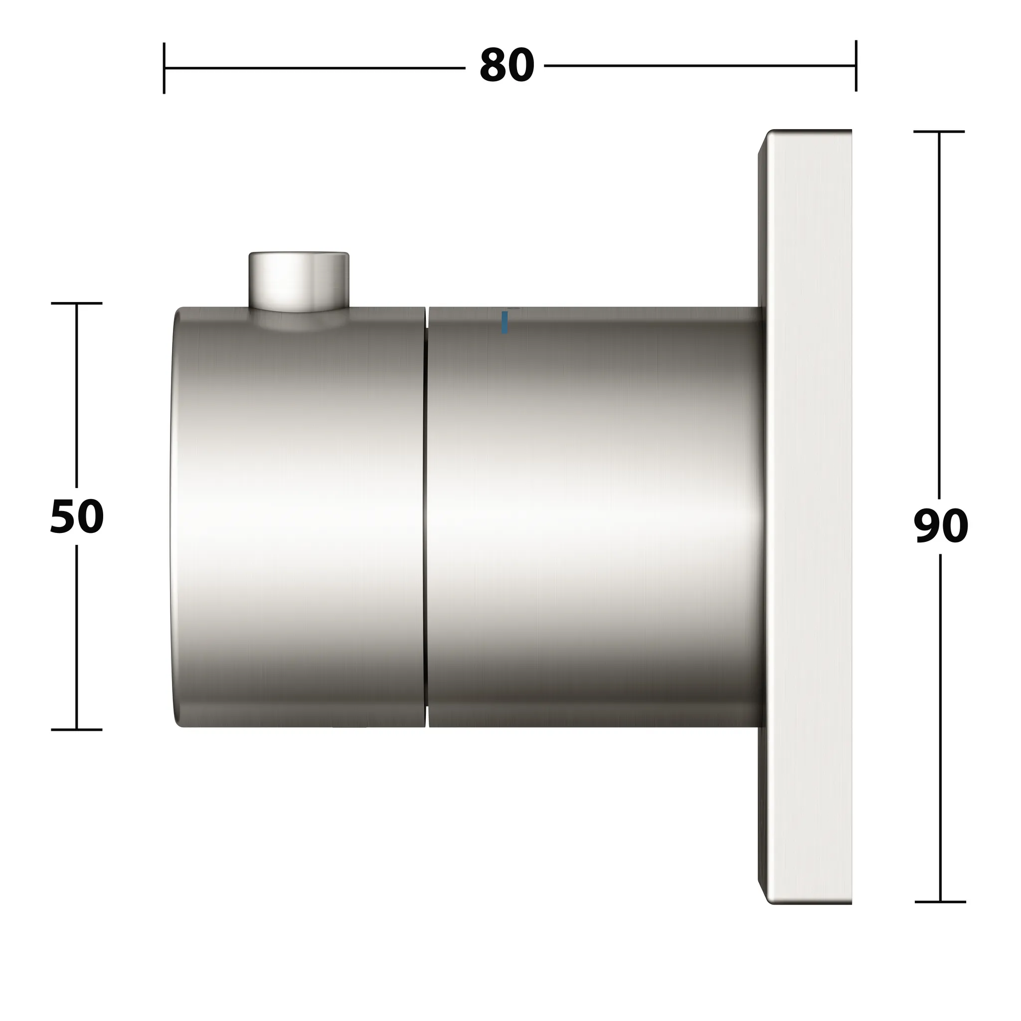 IXMO 59553050002 Thermostatarmatur UP DN15 eckig Nickel gebürstet IXMO 59553050002 Thermostatarmatur UP DN15 eckig Nickel gebürstet