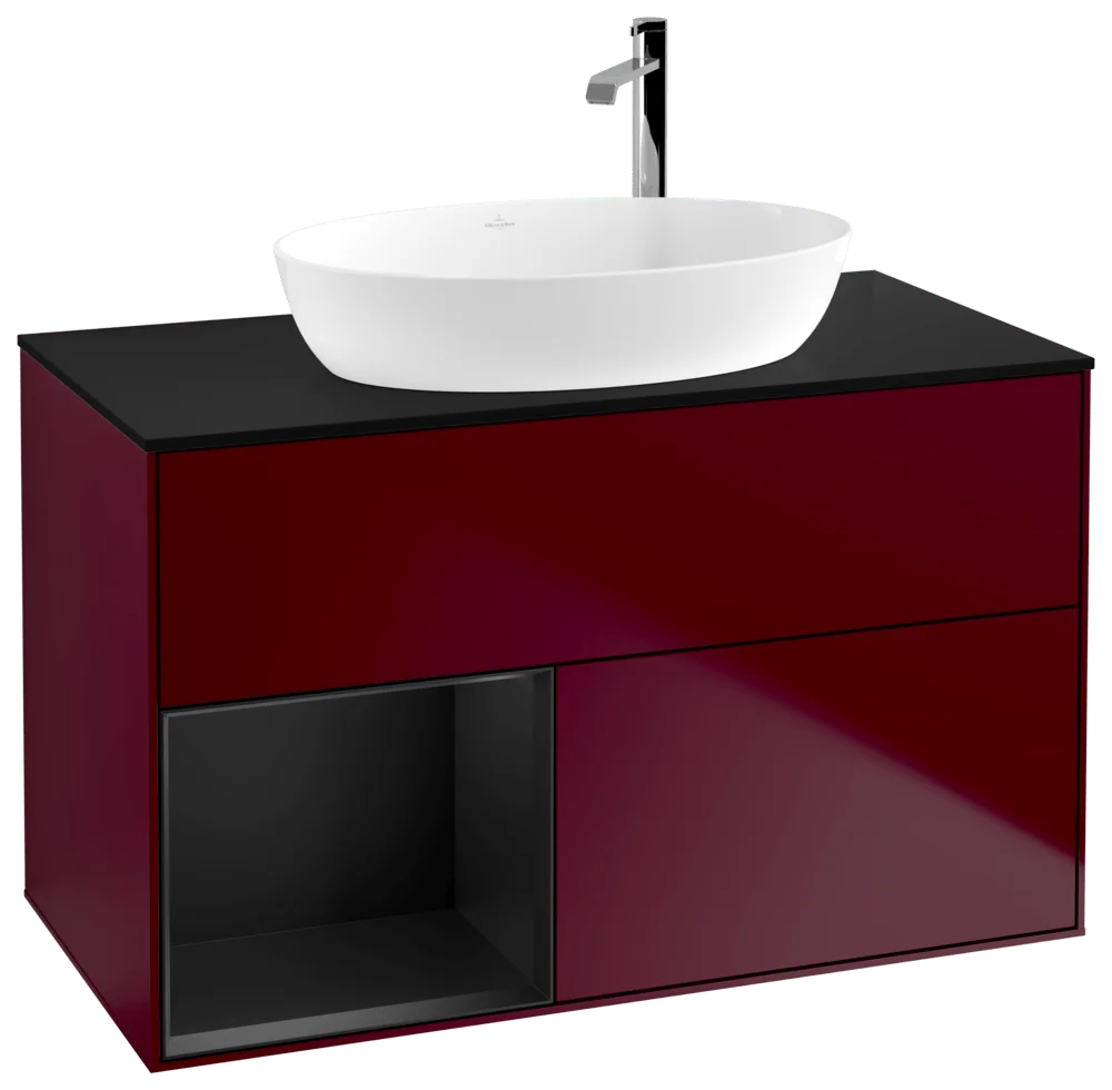 Villeroy & Boch Waschbeckenunterschrank Finion F89, 1000x603x501 mm, Peony Matt Lacquer, mit Beleuchtung und Push-to-open Funktion Villeroy & Boch Waschbeckenunterschrank Finion F89, 1000x603x501 mm, Peony Matt Lacquer, mit Beleuchtung und Push-to-open Funktion