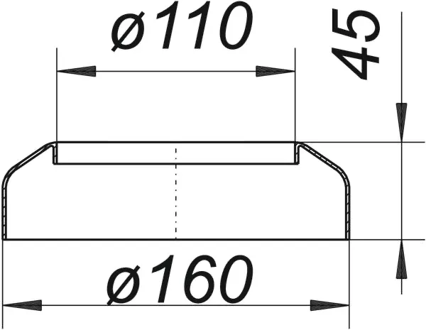 WC-Rosette 791, einteilig, DN 100
