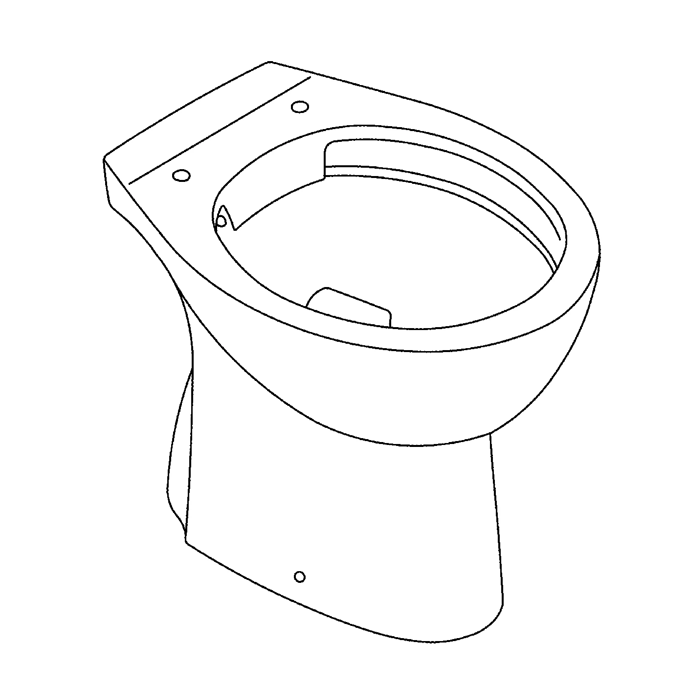 Stand-Tiefspül-WC Bau Keramik 39431, Abgang senkrecht, spülrandlos, aus Sanitärkeramik, alpinweiß