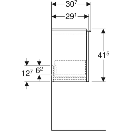 Geberit Waschtischunterschrank „iCon“ weiß / lackiert matt Geberit Waschtischunterschrank „iCon“ weiß / lackiert matt
