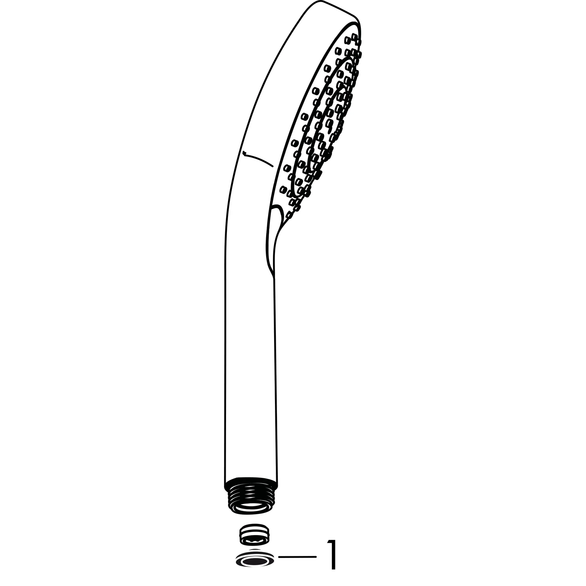 Handbrause Croma Select S 1jet EcoSmart 7 l/min weiss/chrom