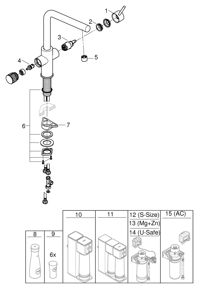 Grohe Blue Pure Minta, Einhand-Spültischbatterie, chrom Grohe Blue Pure Minta, Einhand-Spültischbatterie, chrom