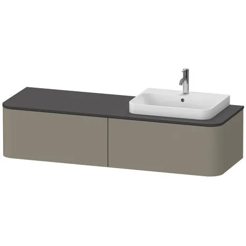 Duravit Waschtischunterschrank wandhängend „Happy D.2 Plus“ 160 × 35,4 × 55 cm, rechts Duravit Waschtischunterschrank wandhängend „Happy D.2 Plus“ 160 × 35,4 × 55 cm, rechts