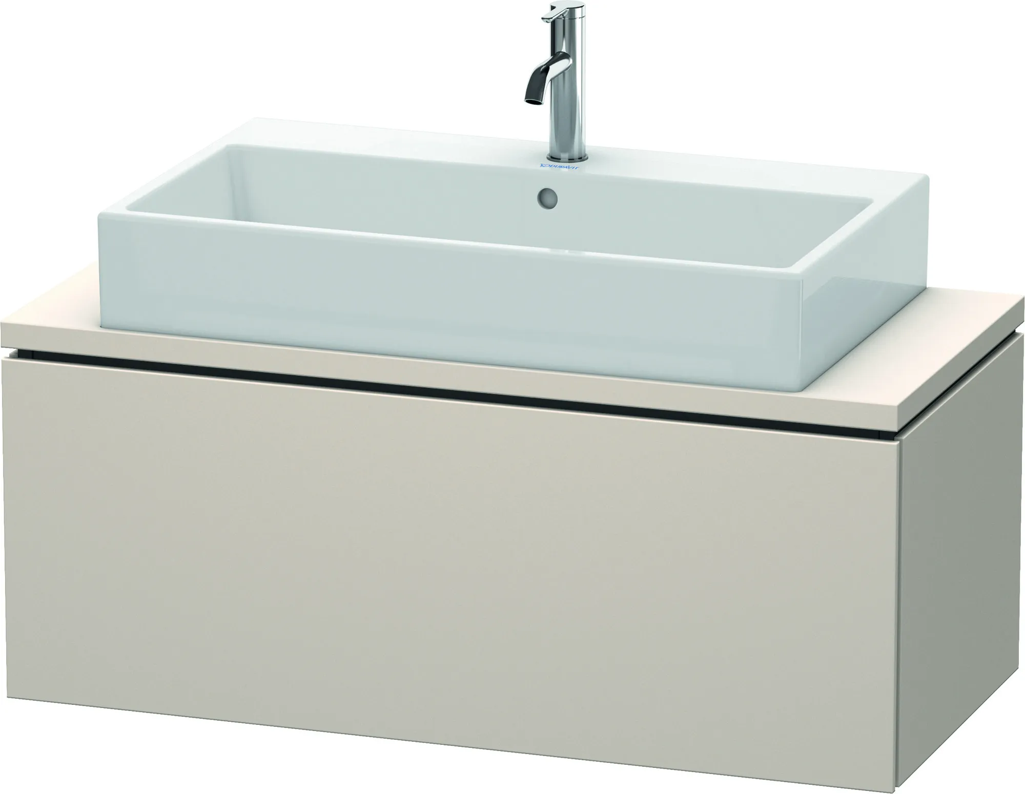 Duravit Waschtischunterschrank wandhängend „L-Cube“ 102 × 40 × 47,7 cm Taupe Supermatt