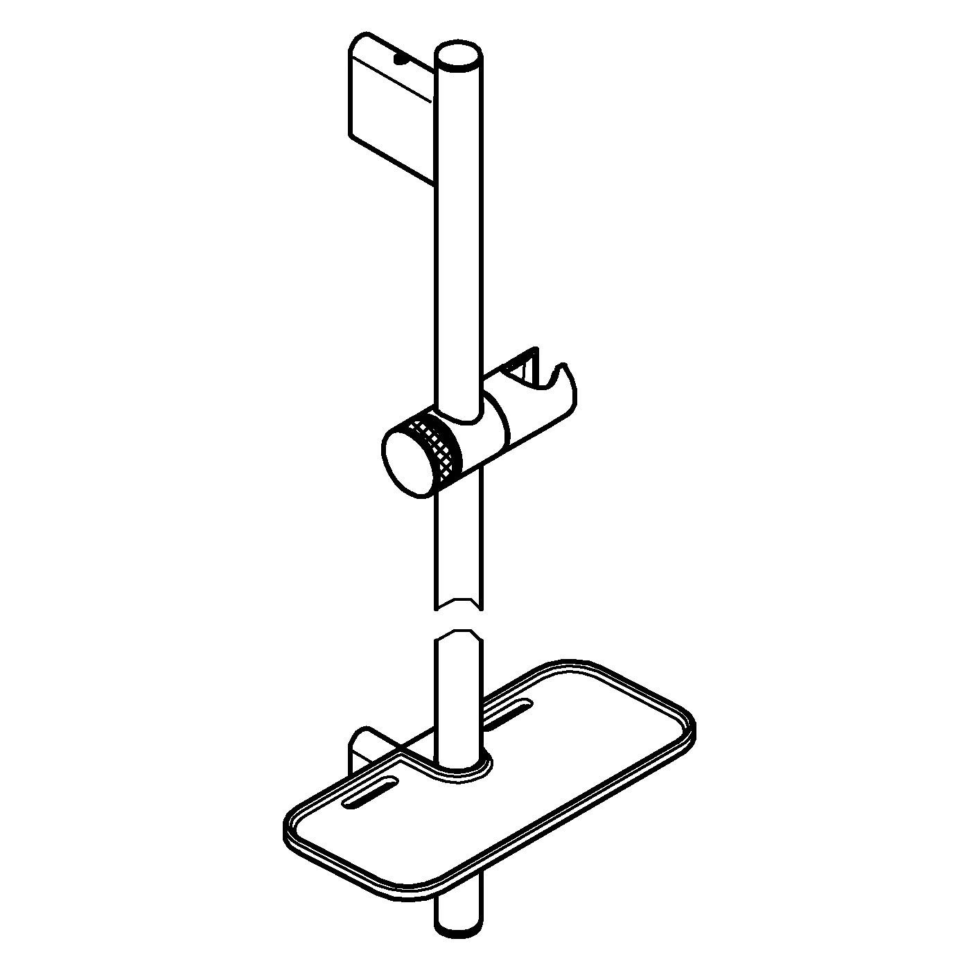 Grohe Brause-/ Gleitstange „Rainshower Smartactive“ in matte black, Befestigung verdeckt Grohe Brause-/ Gleitstange „Rainshower Smartactive“ in matte black, Befestigung verdeckt