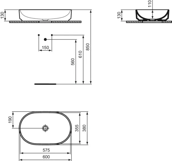 Ideal Standard Waschbecken „i.lifeO“ Ideal Standard Waschbecken „i.lifeO“
