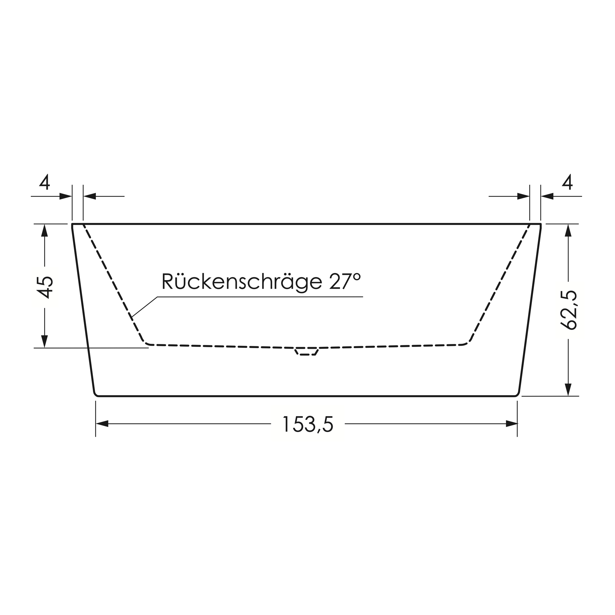 repaBAD Badewanne „Livorno Oval F“ freistehend oval 1700 × 750 mm, Mittelablauf in Weiß