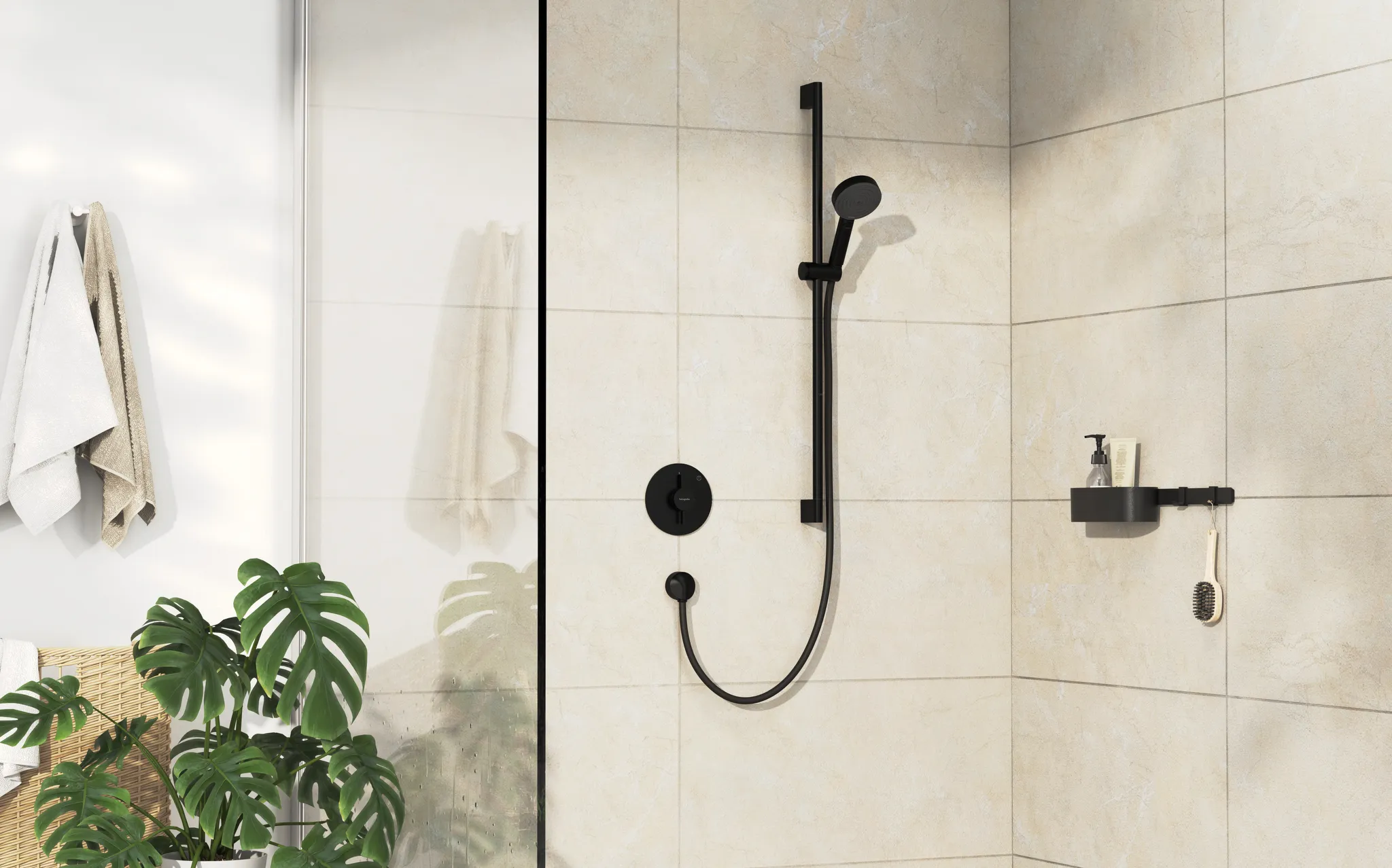 Hansgrohe DuoTurn S Mischer Unterputz für 1 Verbraucher, Mattschwarz Hansgrohe DuoTurn S Mischer Unterputz für 1 Verbraucher, Mattschwarz