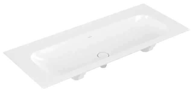 Villeroy & Boch Schrankwaschtisch aus TitanCeram „Finion“ 1200 × 500 × 160 mm, ohne Hahnlochbohrung in Weiß Alpin, mit CeramicPlus Villeroy & Boch Schrankwaschtisch aus TitanCeram „Finion“ 1200 × 500 × 160 mm, ohne Hahnlochbohrung in Weiß Alpin, mit CeramicPlus