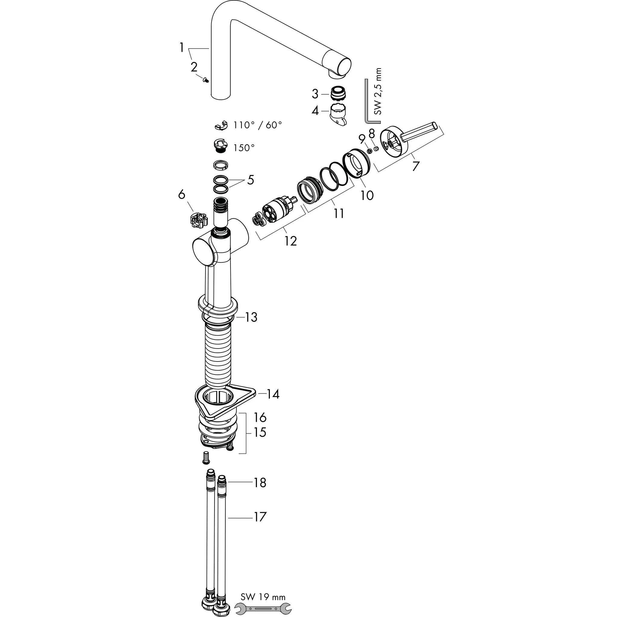 Hansgrohe Talis M54 Einhebel-Küchenmischer 270, 1jet, Mattschwarz Hansgrohe Talis M54 Einhebel-Küchenmischer 270, 1jet, Mattschwarz