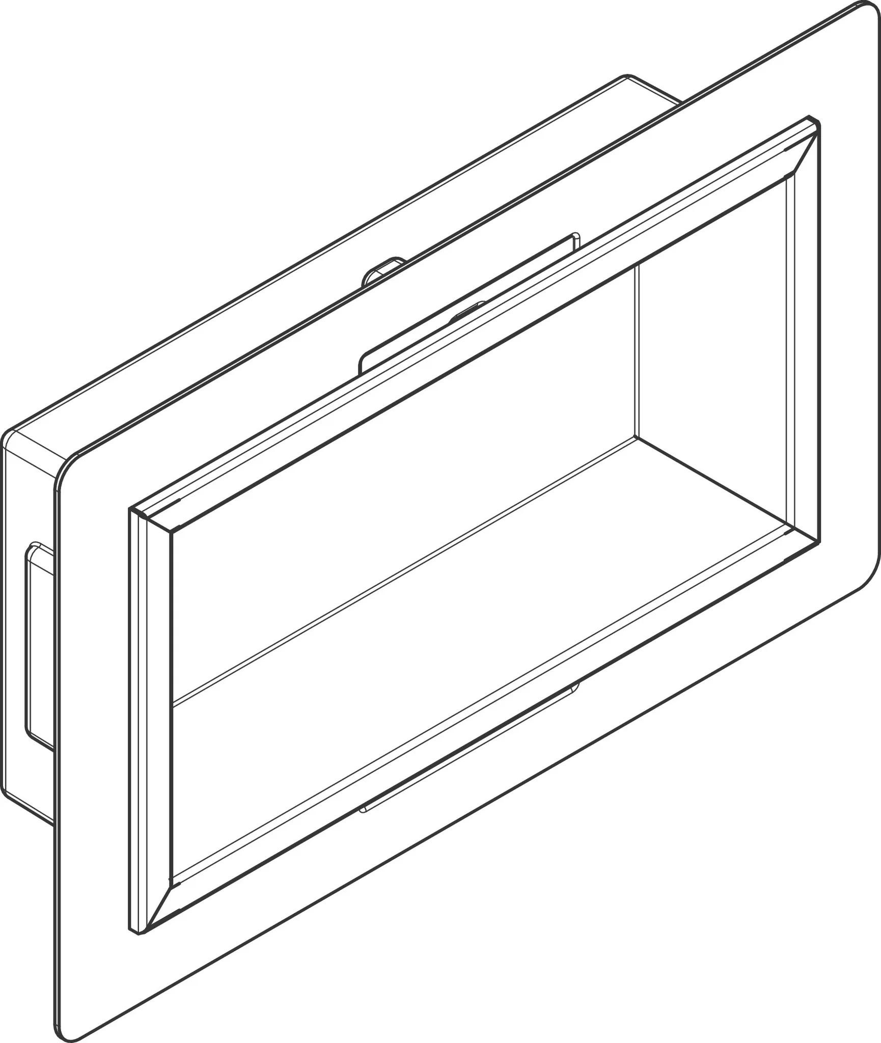 Hansgrohe XtraStoris Original Wandnische mit Rahmen 300⁄150⁄70, Betongrau Hansgrohe XtraStoris Original Wandnische mit Rahmen 300⁄150⁄70, Betongrau