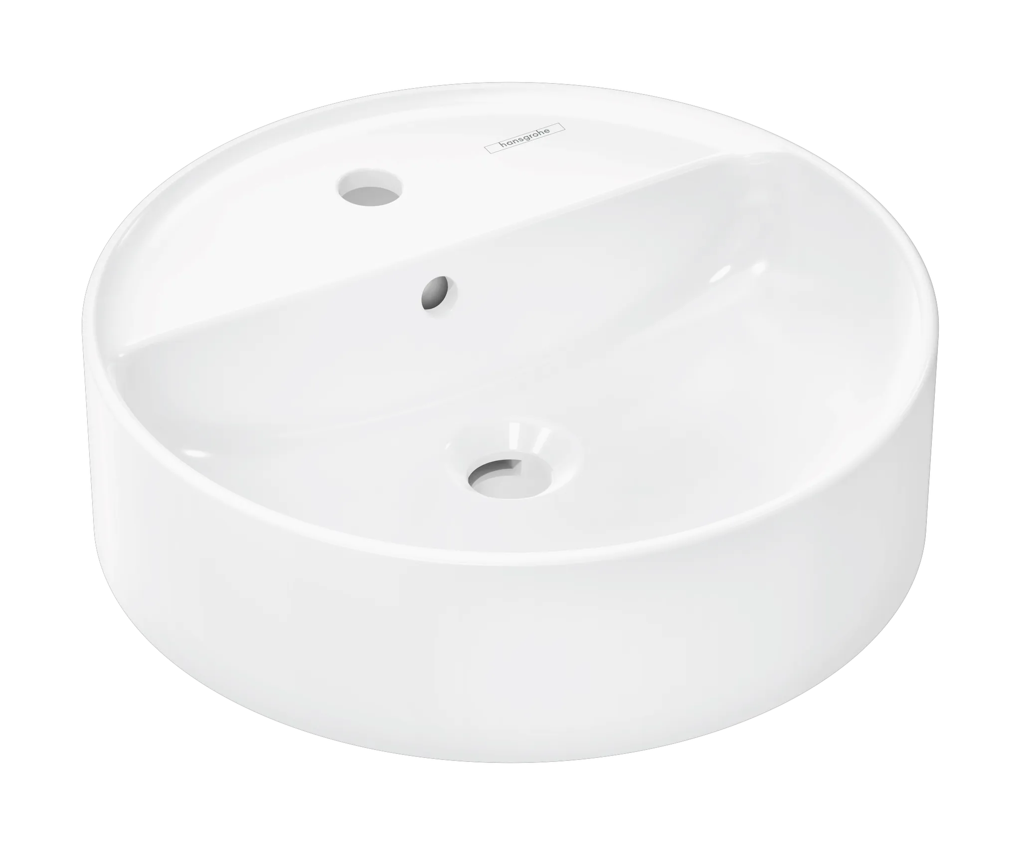 Hansgrohe Xuniva S Aufsatzwaschtisch 450⁄450 mit Hahnloch und Überlauf, Weiß Hansgrohe Xuniva S Aufsatzwaschtisch 450⁄450 mit Hahnloch und Überlauf, Weiß