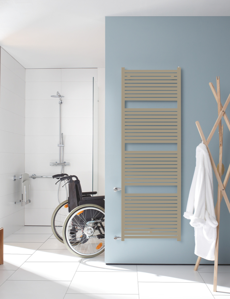 Zehnder Design-Heizkörper „Toga“ Austauschmodell 60 × 176 cm in Concrete Grey