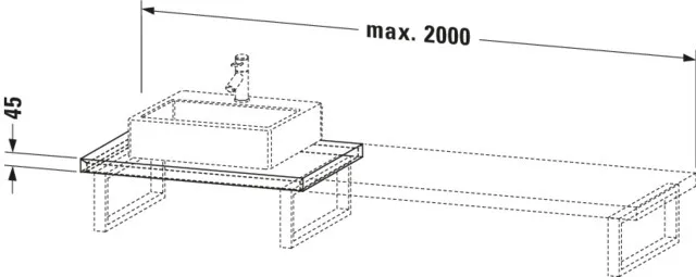 Duravit Konsole „DuraStyle“, links und rechts