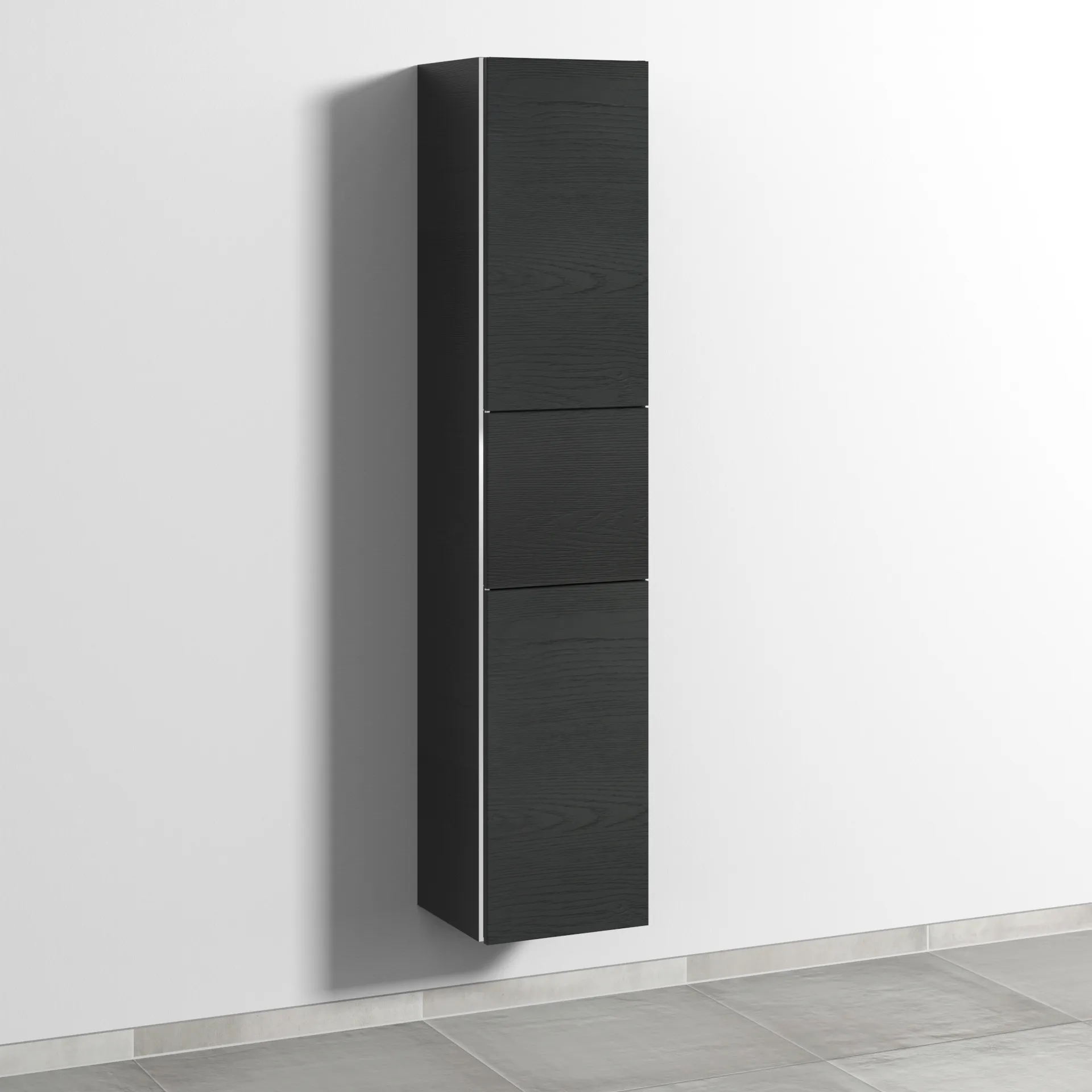 Sanipa Hochschrank „3way“ 350 × 1700 × 345 mm Anschlag rechts, in Black Oak, Anschlag rechts