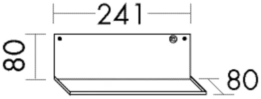 Ablage Set ACHQ024 von burgbad - Zubehör, dunkelgrau pulverbeschichtet, 80x241x80 mm