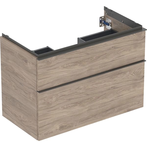 Geberit Waschtischunterschrank „iCon“ Nussbaum hickory / Melamin Holzstruktur