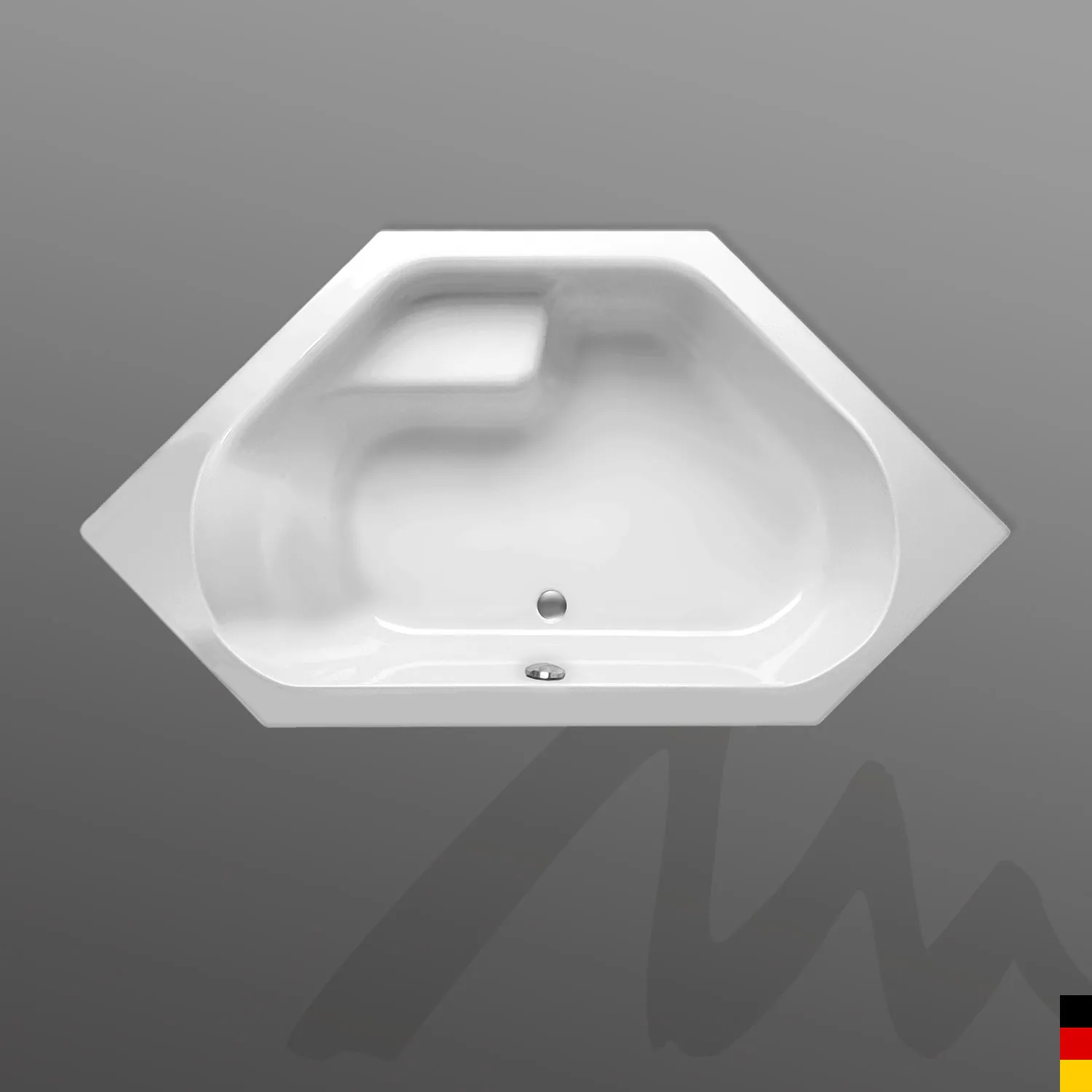 Mauersberger Acryl-Badewanne fascia 150⁄150 1500x1500x475, weiß Mauersberger Acryl-Badewanne fascia 150⁄150 1500x1500x475, weiß