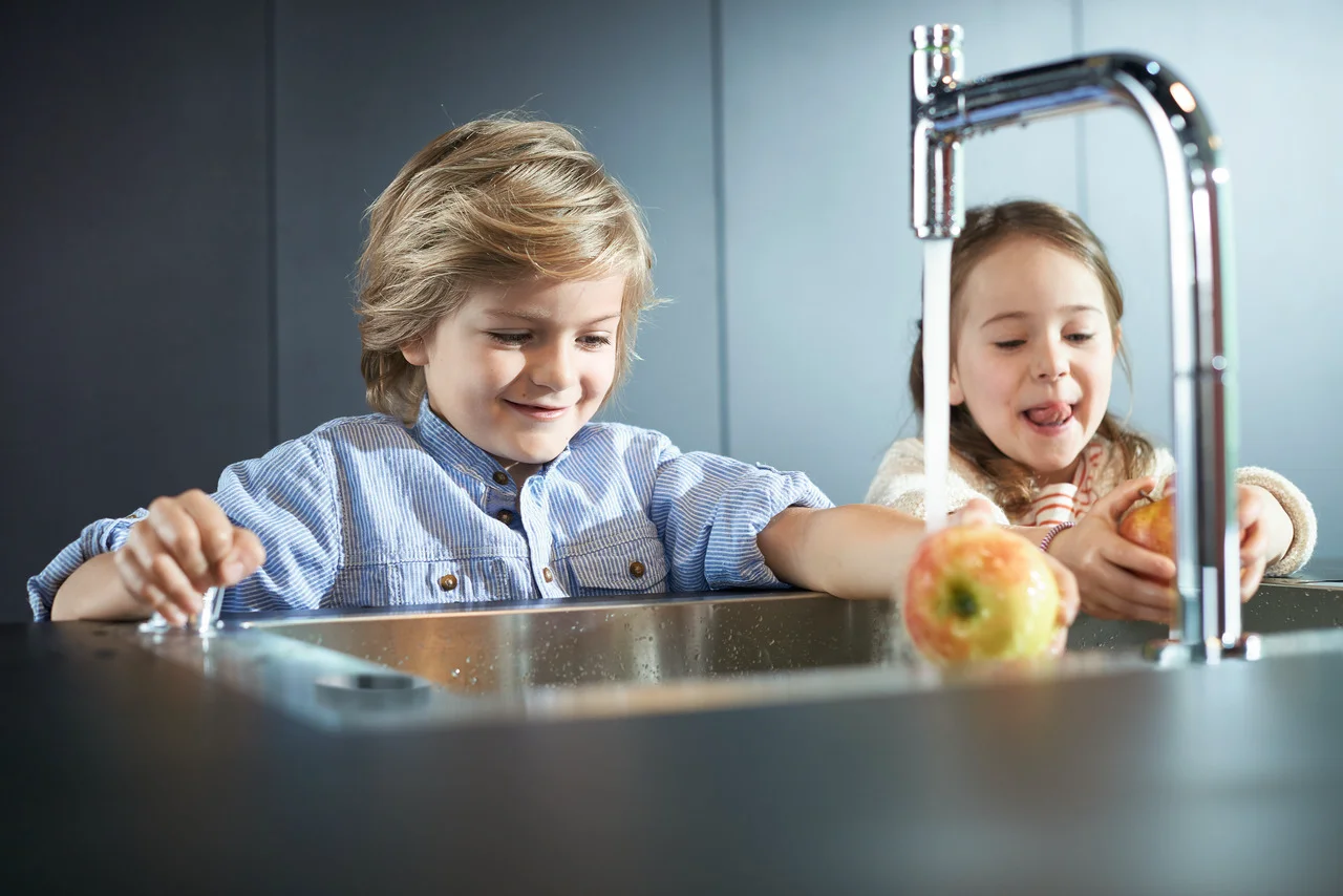 Hansgrohe Metris Select M71 2-Loch Einhebel-Küchenmischer mit Ausziehbrause, Chrom, 35 mm Bohrung, 200 mm ComfortZone, 110° oder 150° Schwenkbereich